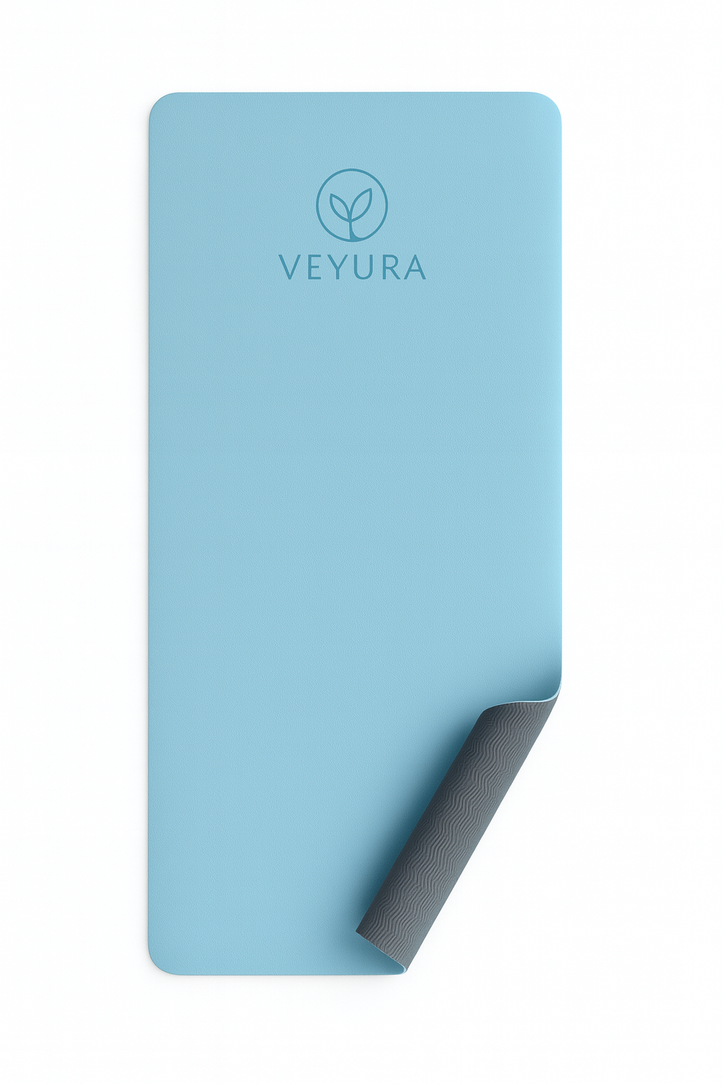 Veyura Dikke Yogamat Lichtblauw/grijs TPE | Antislip & Duurzaam
