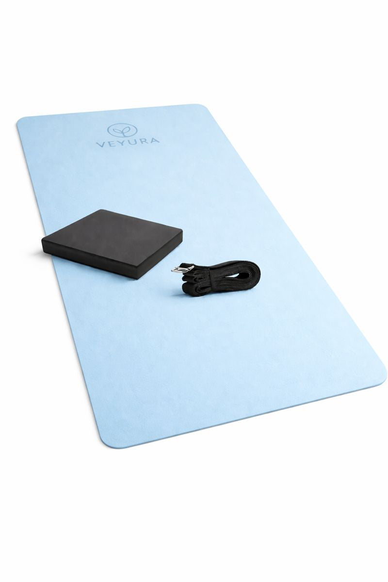 Veyura Yoga Set - Incl. eco yogamat, balanskussen & yogariem