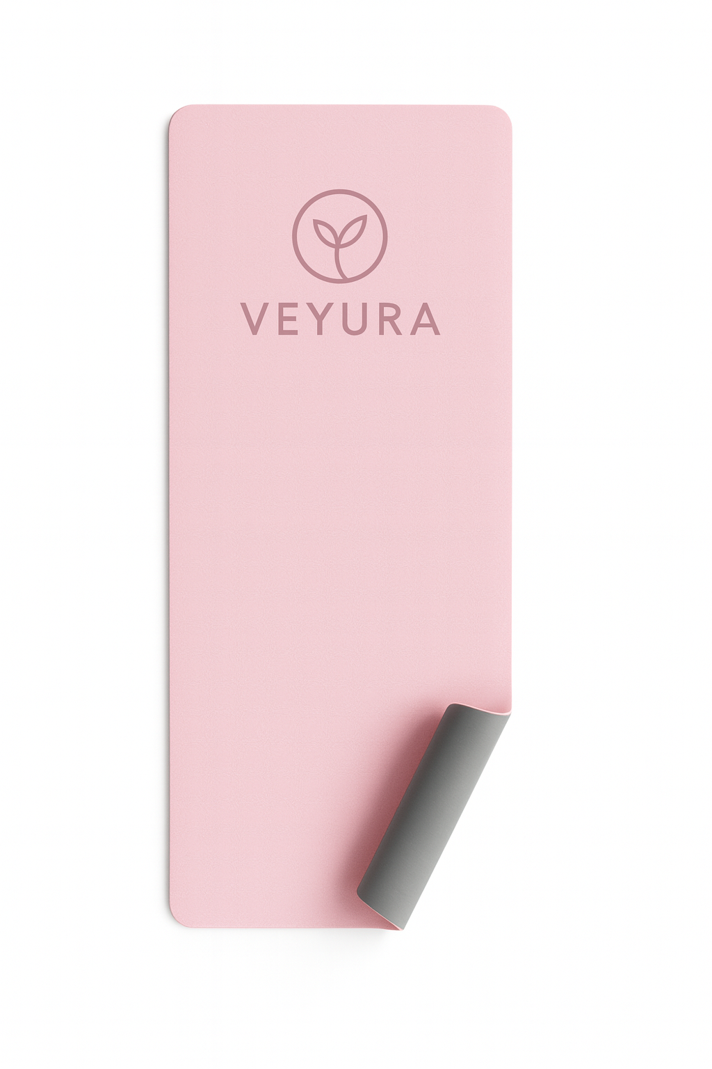 Veyura Dikke Yogamat Roze/Grijs TPE | Antislip & Duurzaam